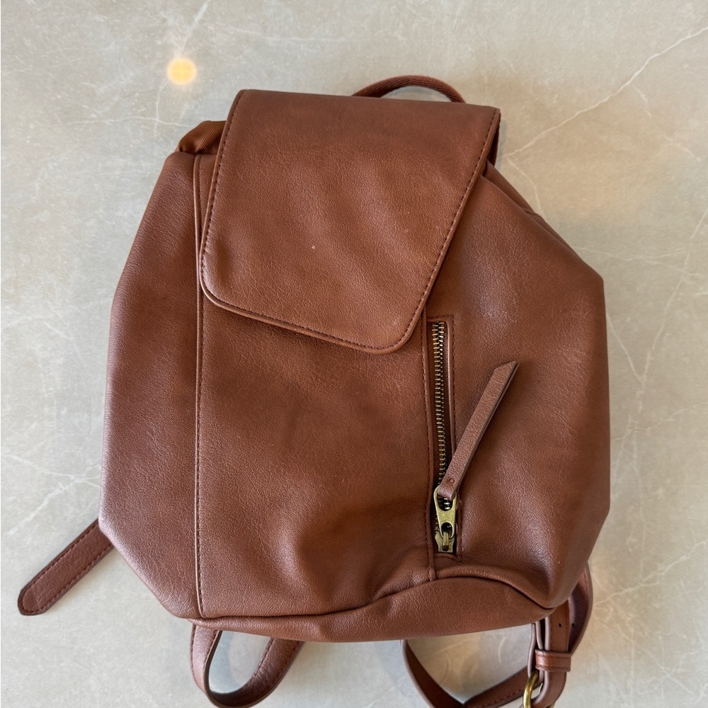 Universal Thread Brown Faux Leather Backpack